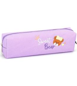 Piórnik tuba mała Niedźwiadek fiolet