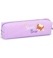 Piórnik tuba mała Niedźwiadek fiolet