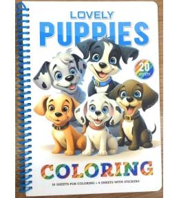 Kolorowanka A5 koło 20 kartek Urocze szczeniaczki