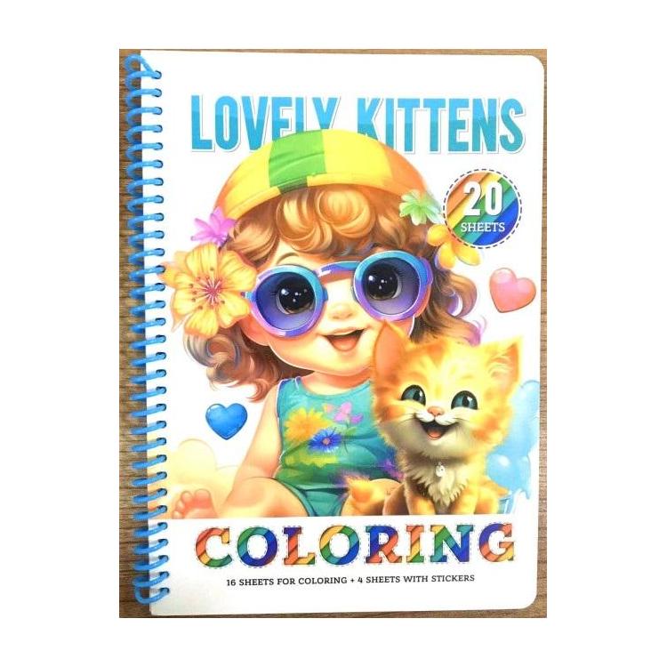 Kolorowanka A5 koło 20 kartek Urocze kotki
