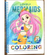 Kolorowanka A5 koło 20 kartek Urocze syrenki