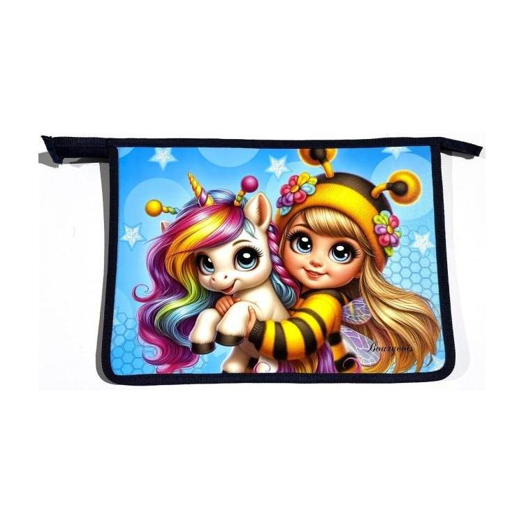 Teczka-torba A4+ zapinana na zamek Jednorożec