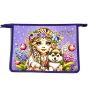 Teczka-torba A4+ zapinana na zamek Dziewczynka