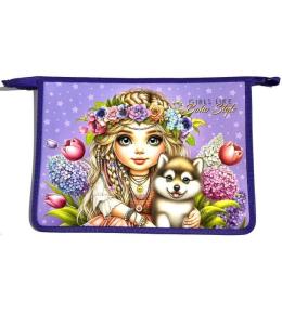 Teczka-torba A4+ zapinana na zamek Dziewczynka