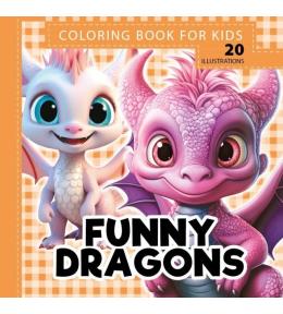 Kolorowanka 160x160 Funny dragons Smoki pomarańcz