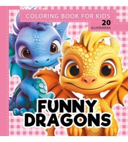 Kolorowanka 160x160 Funny dragons Smoki róż