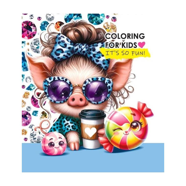 Kolorowanka 140x140 Świnka