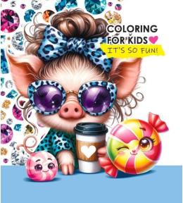 Kolorowanka 140x140 Świnka