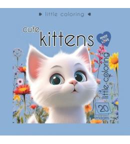 Kolorowanka 140x140 Słodkie kotki niebieska