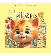 Kolorowanka 140x140 Słodkie kotki żółta