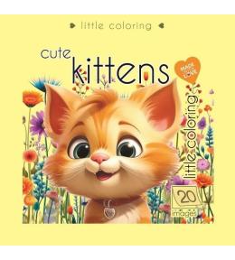 Kolorowanka 140x140 Słodkie kotki żółta