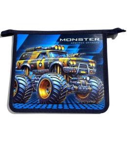 Teczka-torba A5+ zapinana na zamek Monster Truck