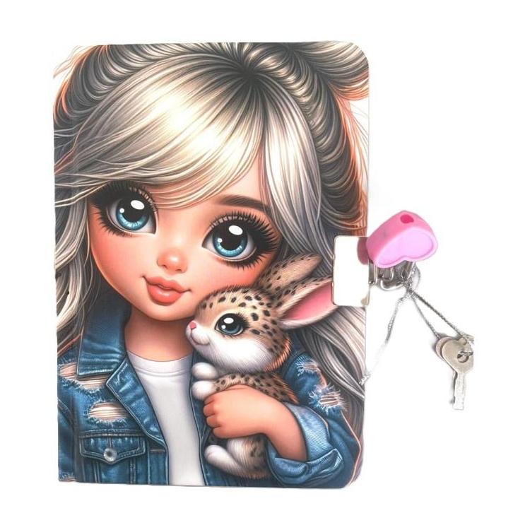 Pamiętnik z kłódką A6/64K gładki Dziewczynka z kr