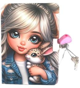 Pamiętnik z kłódką A6/64K gładki Dziewczynka z kr