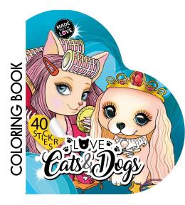 Kolorowanka Curly z naklejkami BR Serce 2214