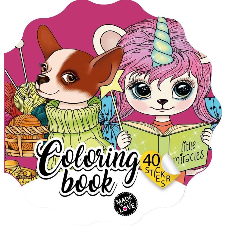 Kolorowanka Curly z naklejkami BR Kwiatek 2232