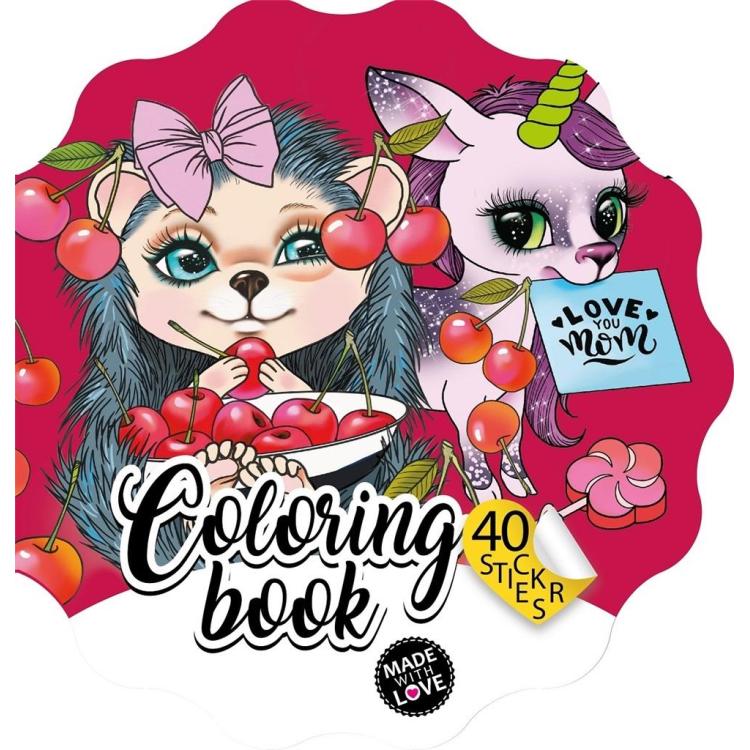 Kolorowanka Curly z naklejkami BR Kwiatek 2228