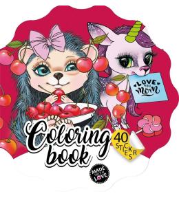 Kolorowanka Curly z naklejkami BR Kwiatek 2228