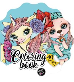 Kolorowanka Curly z naklejkami BR Kwiatek 2223