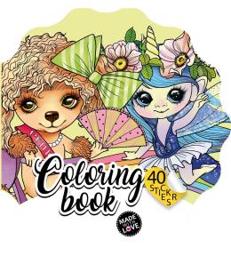 Kolorowanka Curly z naklejkami BR Kwiatek 2222