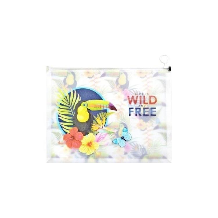 Teczka A4+ z plastikowym suwakiem Tukan FRESH