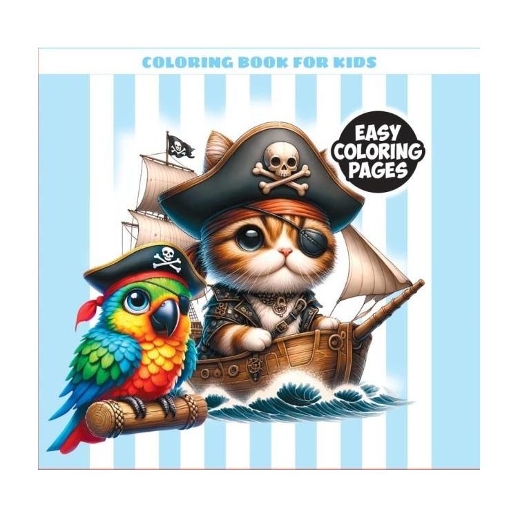 Kolorowanka 120x120 Kot - pirat