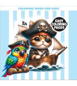 Kolorowanka 120x120 Kot - pirat