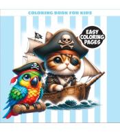 Kolorowanka 120x120 Kot - pirat