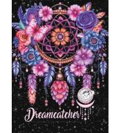 Kolorowanka A4 pionowa 8 obrazków Łapacz snów fiol