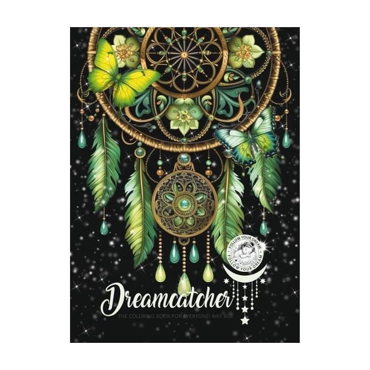 Kolorowanka A4 pionowa 8 obrazków Łapacz snów ziel