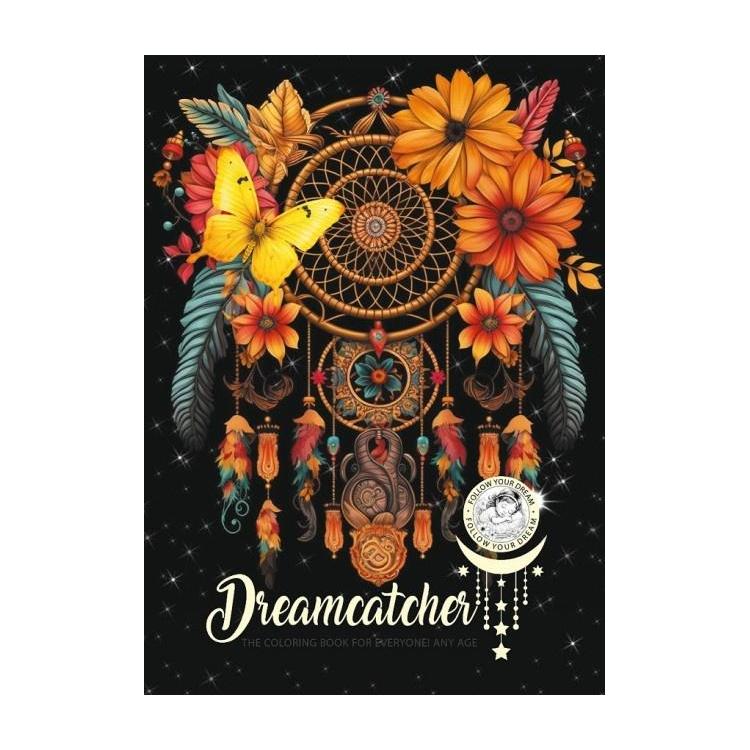 Kolorowanka A4 pionowa 8 obrazków Łapacz snów żółt