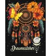 Kolorowanka A4 pionowa 8 obrazków Łapacz snów żółt