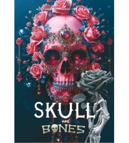 Kolorowanka A4 pionowa 8 obrazków Skull różowe