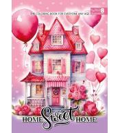 Kolorowanka A4 pionowa 8 obrazków Domki róż