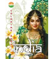 Kolorowanka A4 pionowa 8 obrazków India zielony