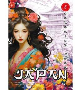 Kolorowanka A4 pionowa 8 obrazków Japan fiolet