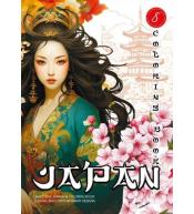 Kolorowanka A4 pionowa 8 obrazków Japan pomarańcz