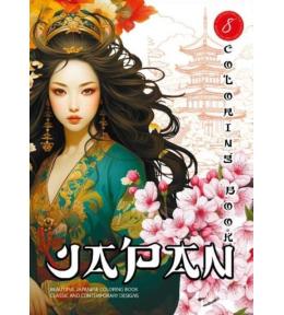 Kolorowanka A4 pionowa 8 obrazków Japan pomarańcz