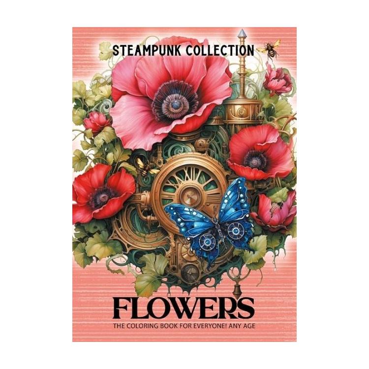 Kolorowanka A4 pionowa 8 obrazków Kwiaty róż