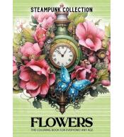 Kolorowanka A4 pionowa 8 obrazków Kwiaty zielony