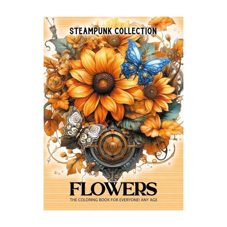 Kolorowanka A4 pionowa 8 obrazków Kwiaty żółte