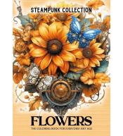 Kolorowanka A4 pionowa 8 obrazków Kwiaty żółte