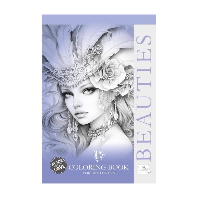Kolorowanka kreatywna A4 Beauties fioletowa FRESH