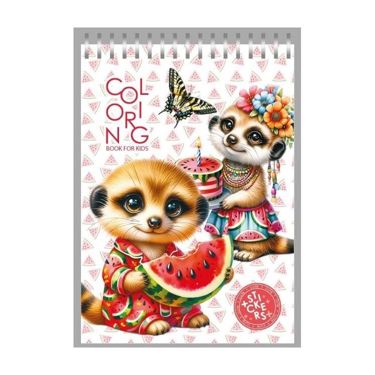 Kolorowanka 148x210 z naklejkami 26obrazków Suryka