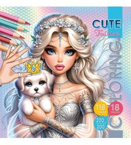 Kolorowanka z naklejkami 200x200 Urocze wróżki