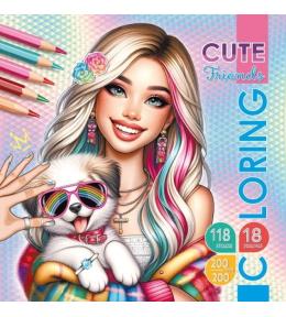 Kolorowanka z naklejkami 200x200 Zwierzęcy przyjac