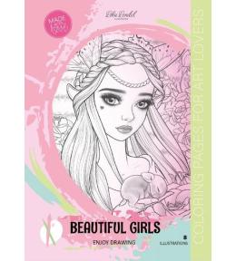 Kolorowanka A4 8 obrazków Beautiful Girls różowa