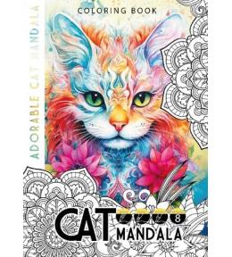 Kolorowanka A4 8 obrazków Cat mandala Koty