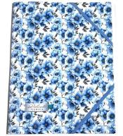 Teczka A4+ plastikowa z gumką Kwiatki