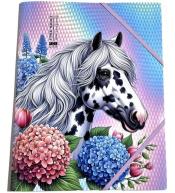 Teczka A4+ plastikowa z gumką Koń